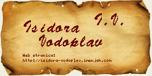 Isidora Vodoplav vizit kartica